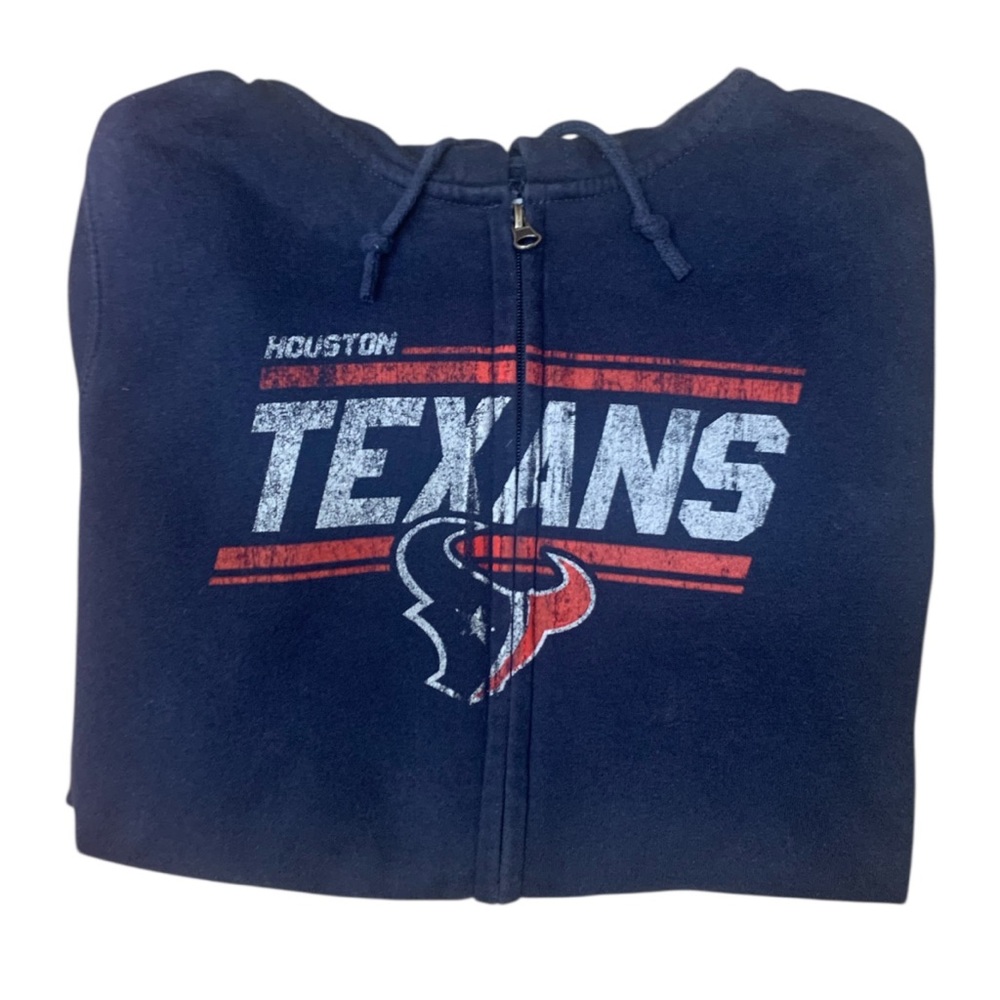 Houston Texans NFL Team Apparel Brand Navy Blue Zipper Hoodie - Women's Medium
